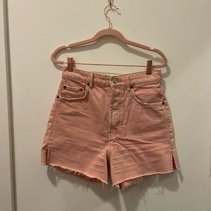 Pink zara high waisted shorts
